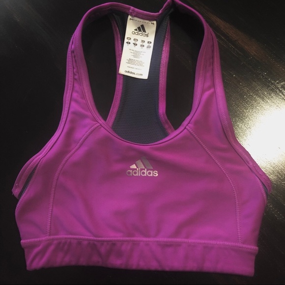 adidas Other - Adidas Techfit Sports Bra Purple & Gray Size XS